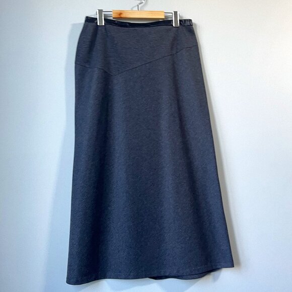 Melanie Lyne Vintage Stretchy Long A-Line skirt in Gray - Picture 1 of 9